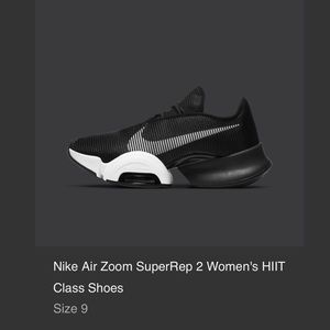 Brand new, never worn, size 9 women’s Nike air zoom superrep 2 HIIT class shoes